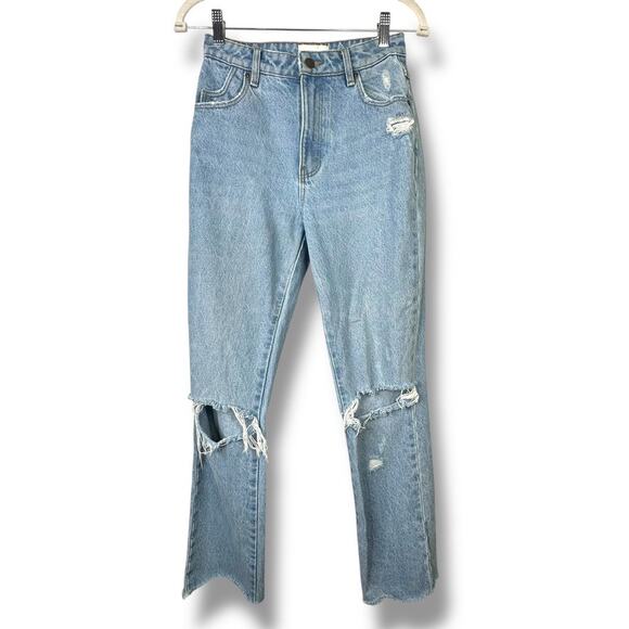 ROLLA'S Original Straight Leg City Worn G'Day Mate High Rise Distressed Jeans - Picture 2 of 8